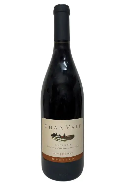 A bottle of wine with the word " char vale ".